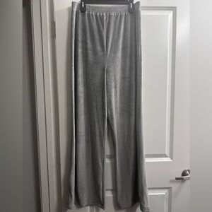 Gray velour lounge pants
